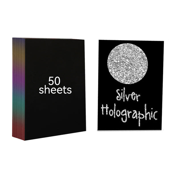 Holographic Laser Silver Art Scratch Paper