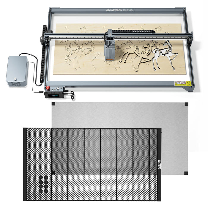 ATOMSTACK X40 MAX 210W Professional Laser Engraving Machine + iKier 850*425MM Honeycomb Working Panel